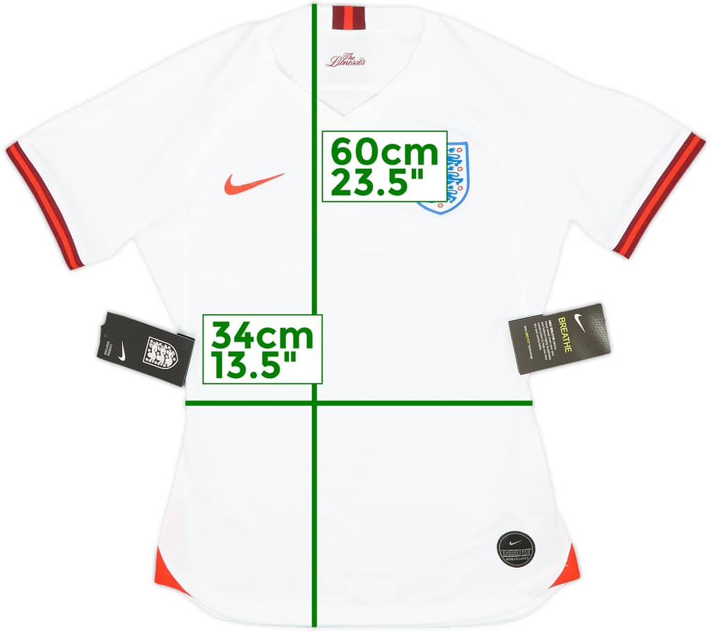 2019 England Lionesses Home Shirt (Women's S)