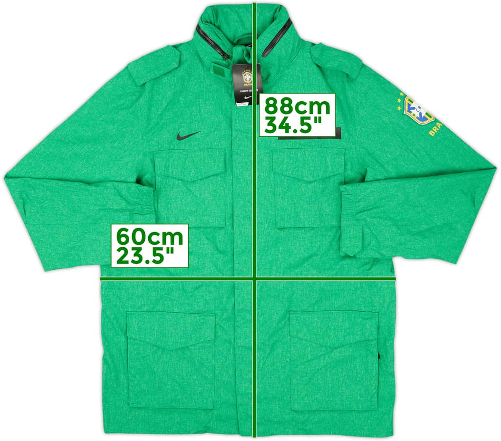 2011-12 Brazil Nike Hooded Rain Jacket (L)
