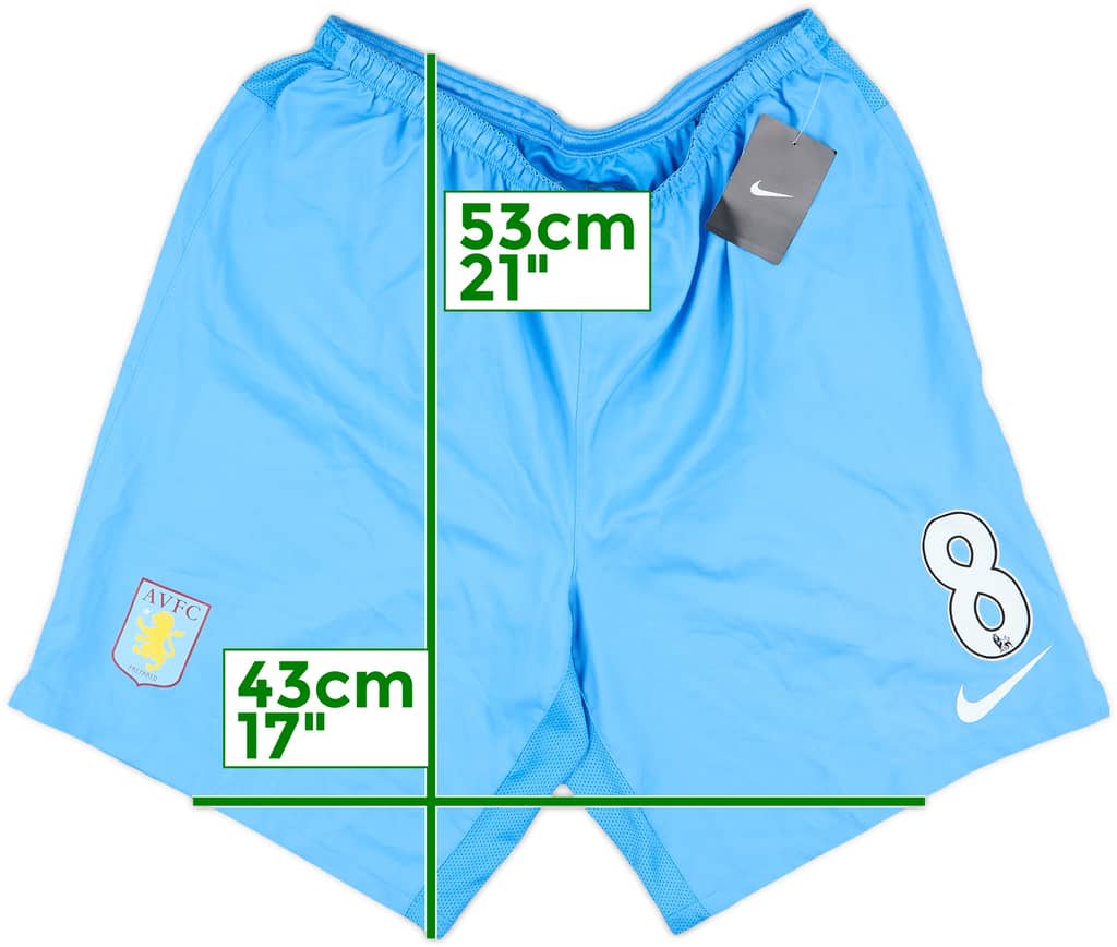 2011-12 Aston Villa Player Issue Home Shorts #8 (XL)