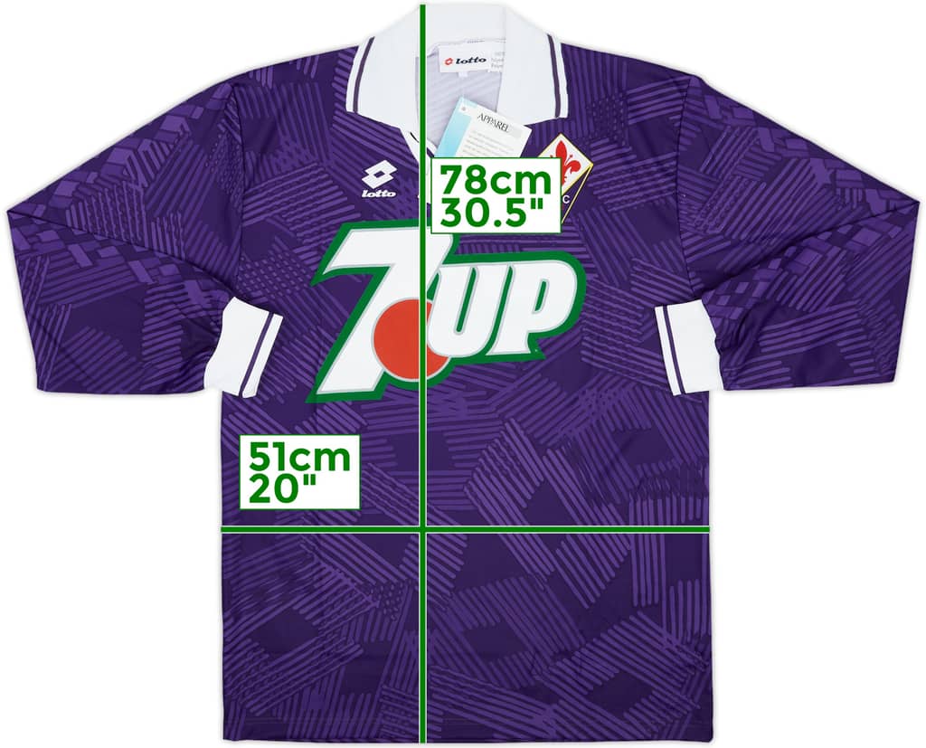 1992-93 Fiorentina Player Issue Home L/S Shirt (M)