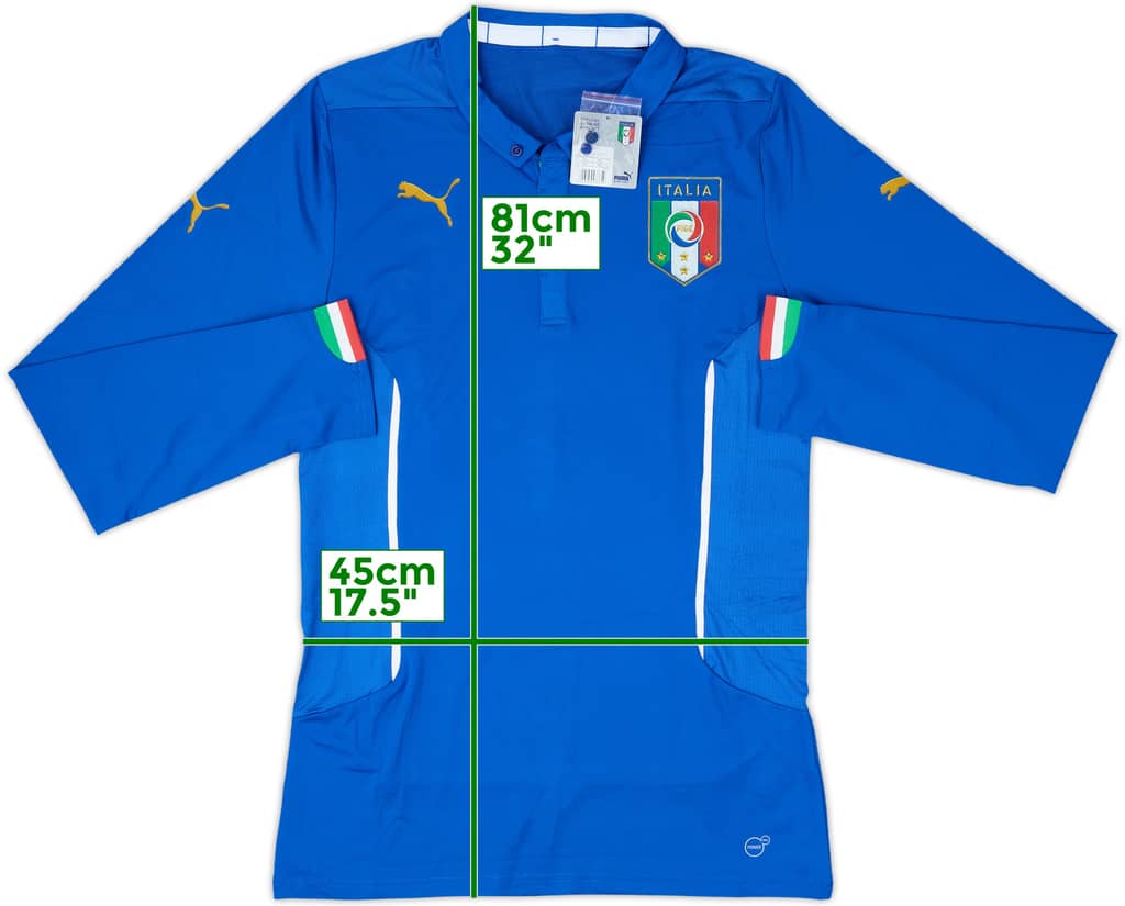 2014-15 Italy Player Issue Home L/S Shirt (XXL)
