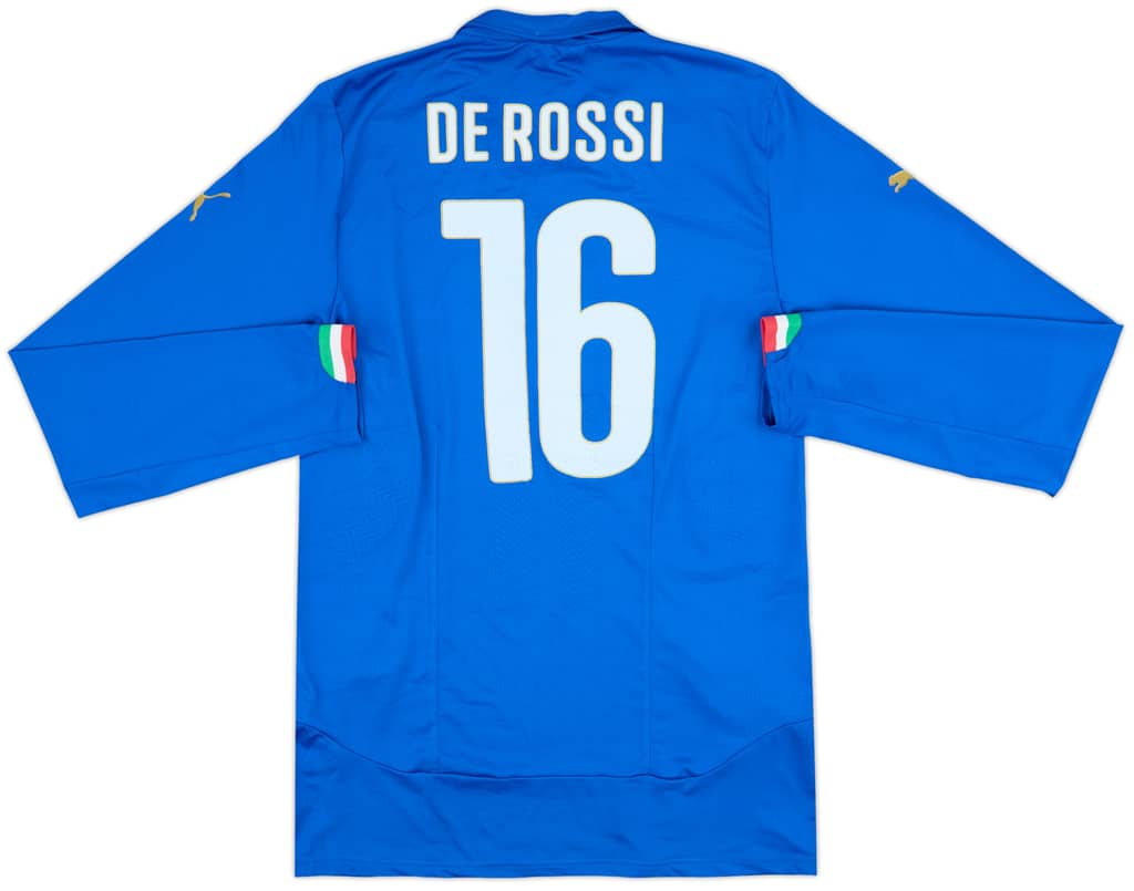 2014-15 Italy Player Issue Home L/S Shirt De Rossi #16 (XXL)