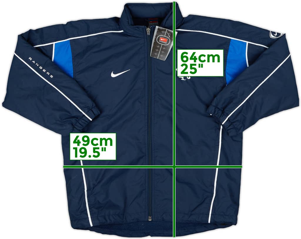 2001-02 Rangers Nike Hooded Rain Jacket (M.Boys)