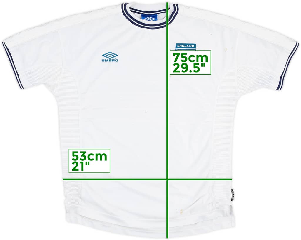 1999-01 England Home Shirt - 4/10 - (XL)