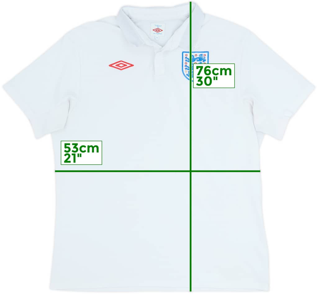2009-10 England Home Shirt - 5/10 - (XL)