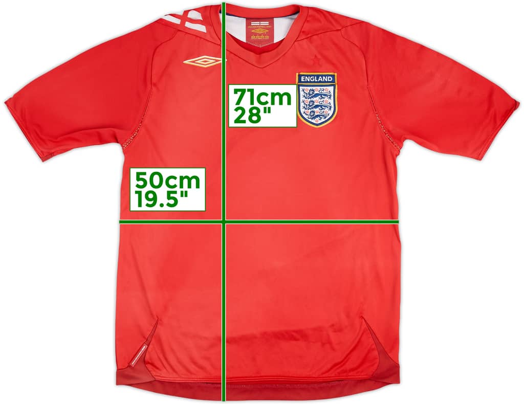 2006-08 Inglaterra Camiseta Visitante - 5/10 - (M)