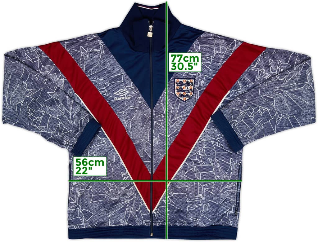1993-95 England Umbro Track Jacket - 7/10 - (M)
