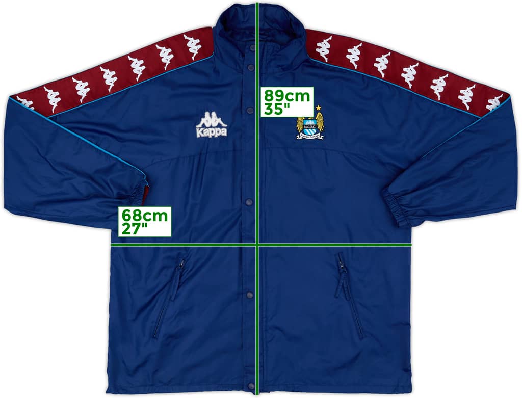 1997-99 Manchester City Kappa Hooded Track Jacket - 9/10 - (XL)