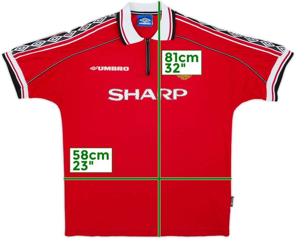 1998-00 Manchester United Home Shirt - 5/10 - (XL)