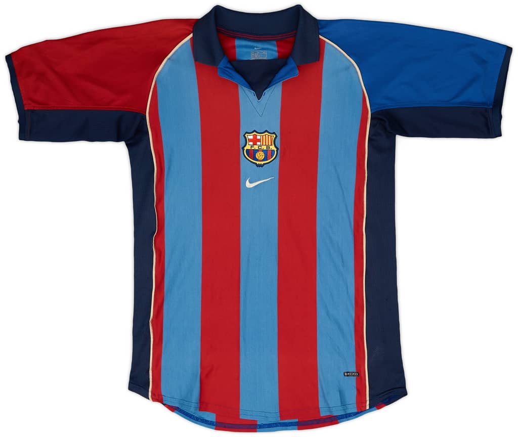2001-02 Barcelona Home Shirt Saviola #7 - 6/10 - (XL.Boys)