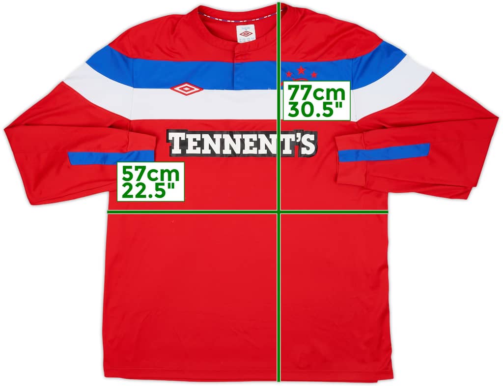 2011-12 Rangers Away L/S Shirt - 7/10 - (XL)
