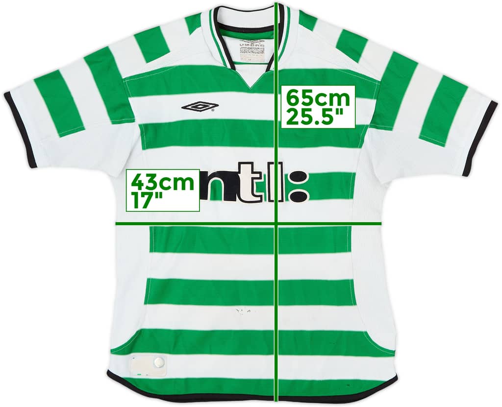 2001-03 Celtic Home Shirt - 5/10 - (L.Boys)