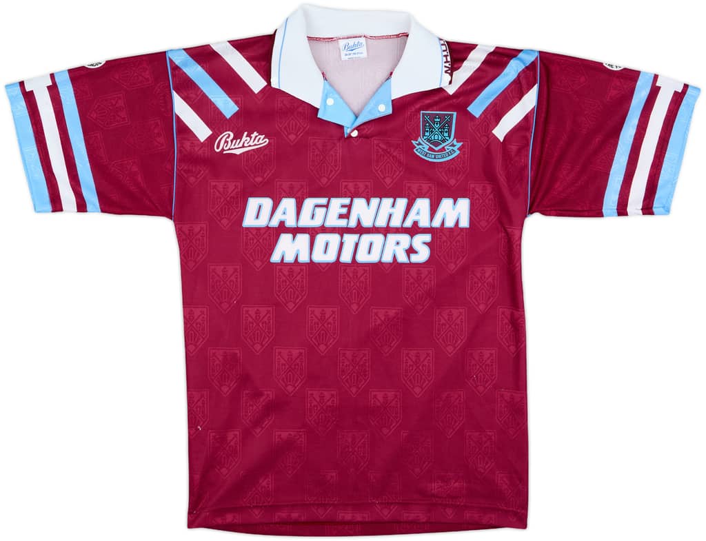 1992-93 West Ham Home Shirt - 8/10 - (S)