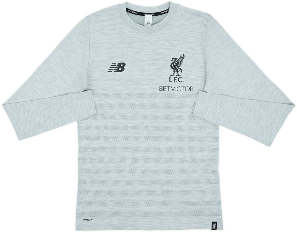 2018-19 Liverpool New Balance Training L/S Shirt - 8/10 - (S)