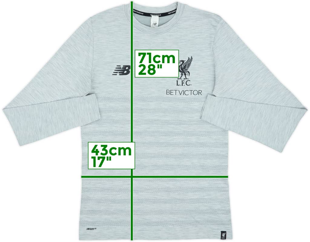 2018-19 Liverpool New Balance Training L/S Shirt - 8/10 - (S)