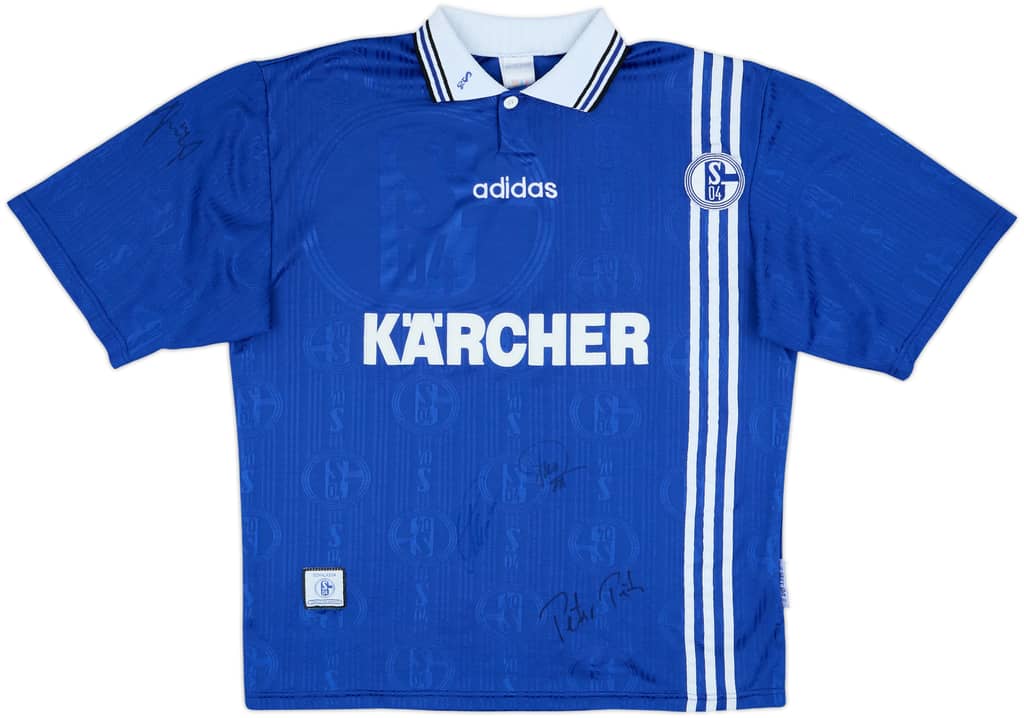 Camiseta firmada de local del Schalke 1996-97 - 9/10 - (L)