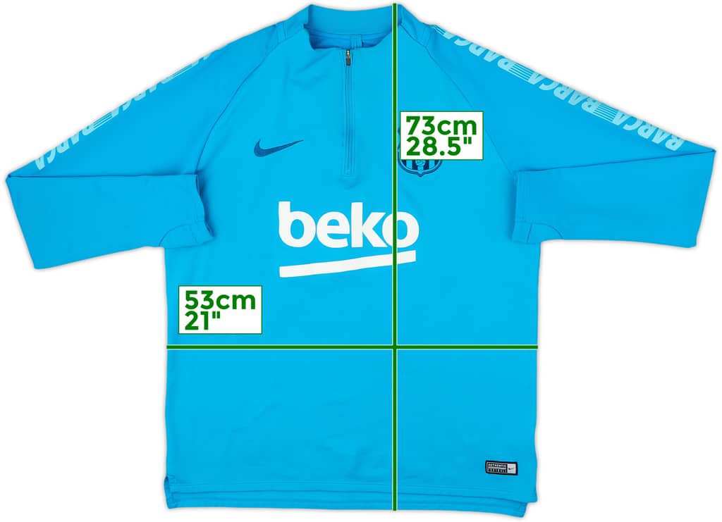 2019-20 Barcelona Nike 1/4 Zip Drill Top - 8/10 - (L)