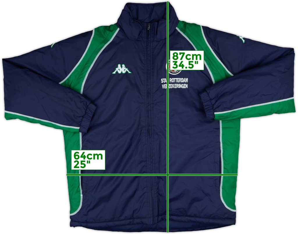 2002-04 Feyenoord Kappa Padded Bench Coat - 8/10 - (XL)