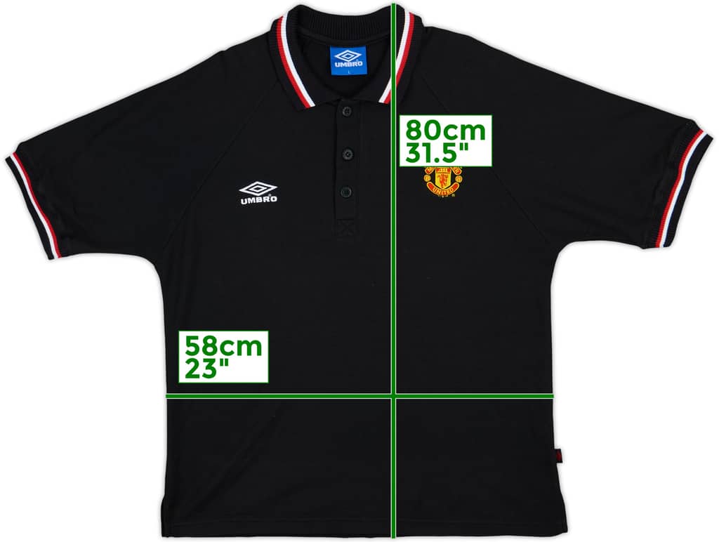 1998-00 Manchester United Umbro Polo Shirt - 8/10 - (L)