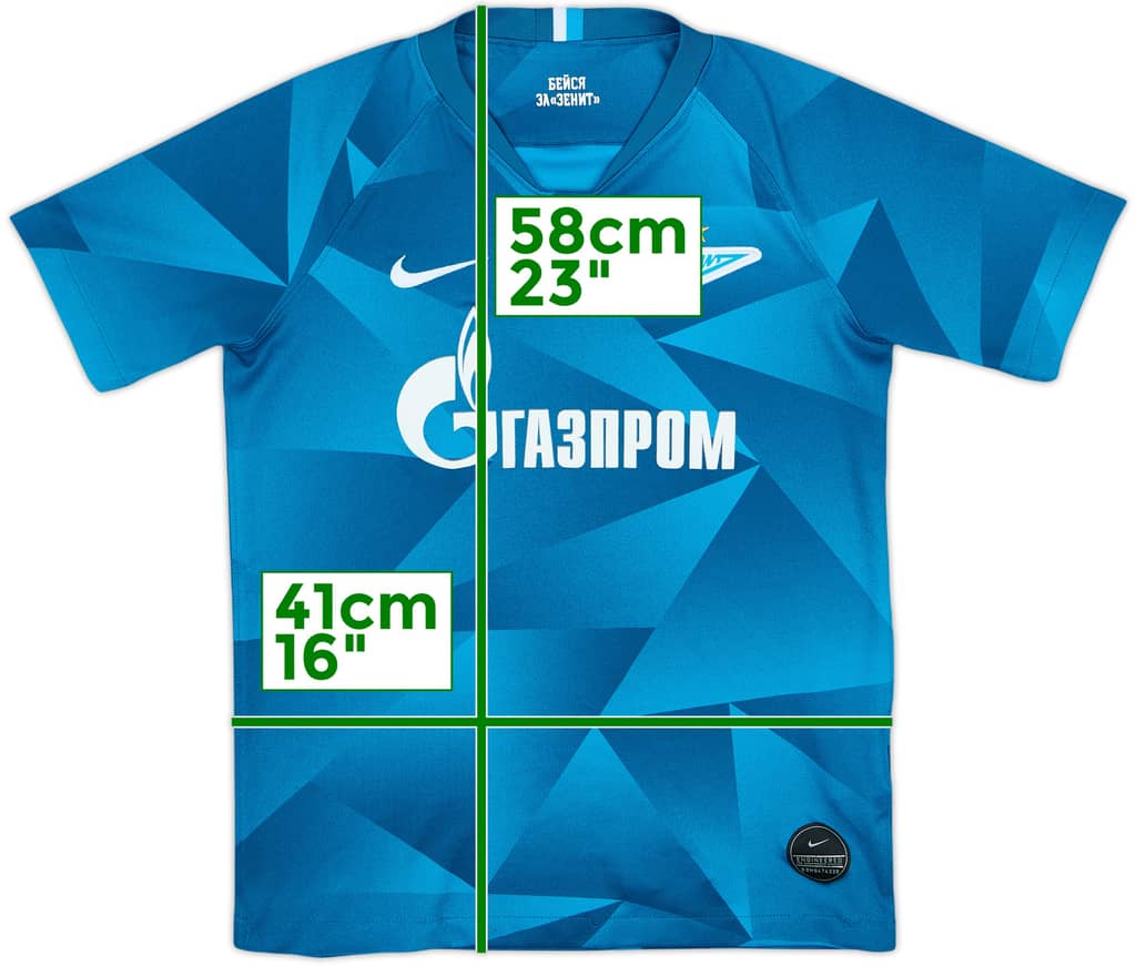 2019-20 Zenit St. Petersburg Home Shirt - 6/10 - (L.Boys)