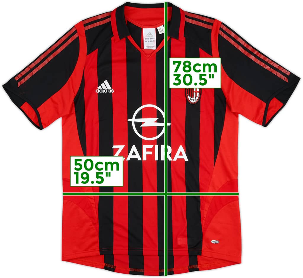 Camiseta de local del AC Milan 2005-06 - 6/10 - (M)