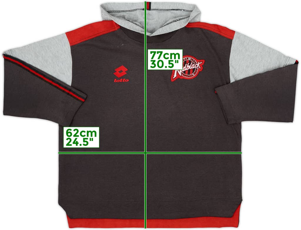 1995-96 AC Milan Lotto Hooded Sweat Top - 5/10 - (M/L)