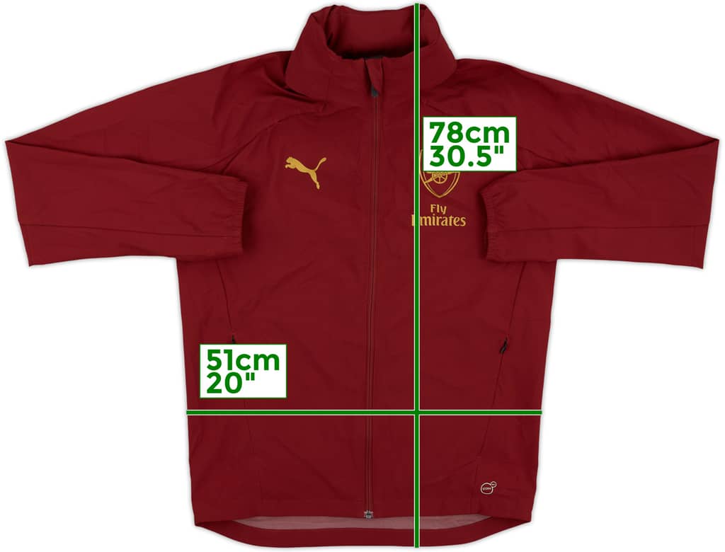 2017-18 Arsenal Puma Hooded Rain Jacket - 8/10 - (S)