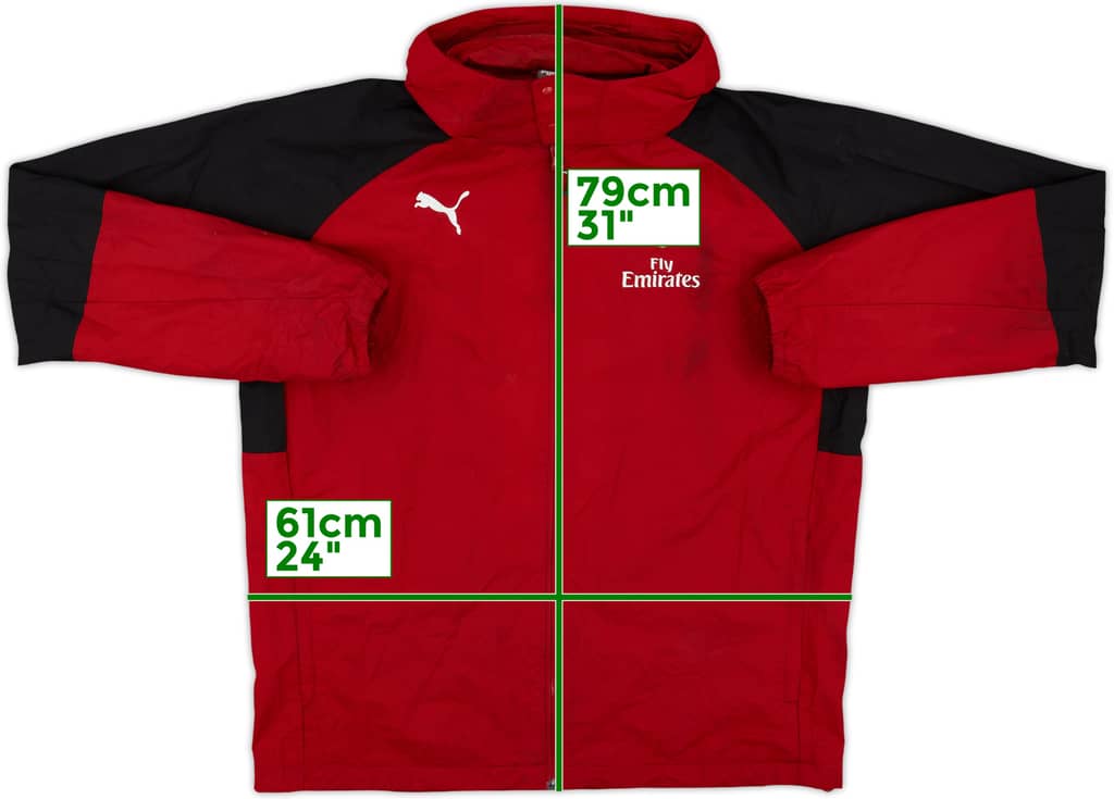 2017-18 Arsenal Puma Hooded Rain Jacket - 5/10 - (XL)