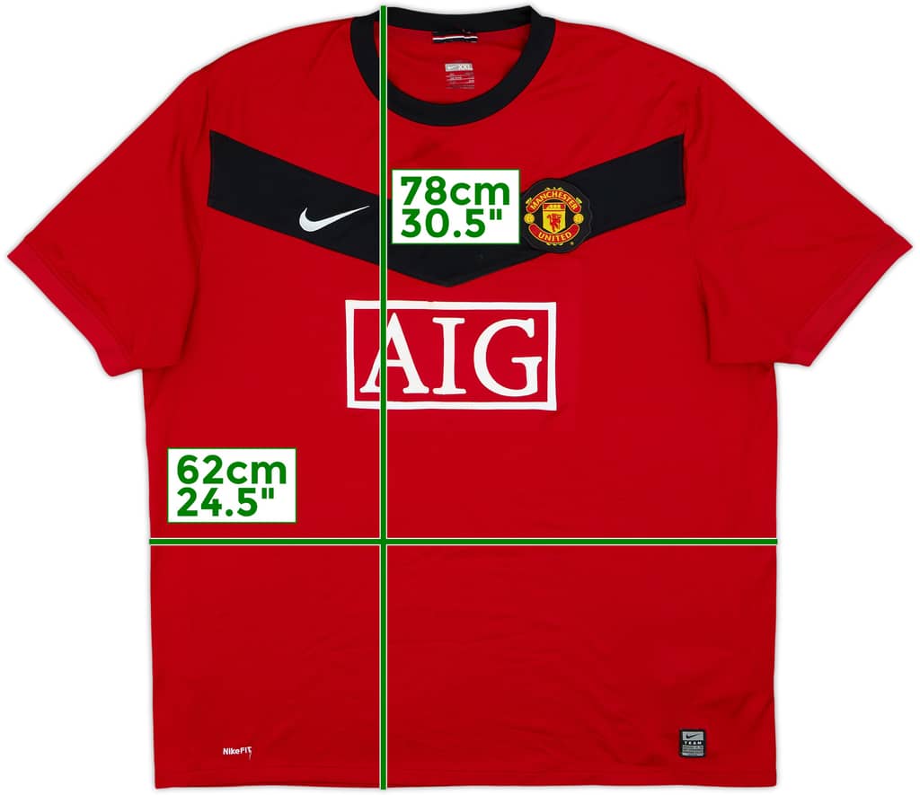 2009-10 Manchester United Home Shirt - 5/10 - (XXL)