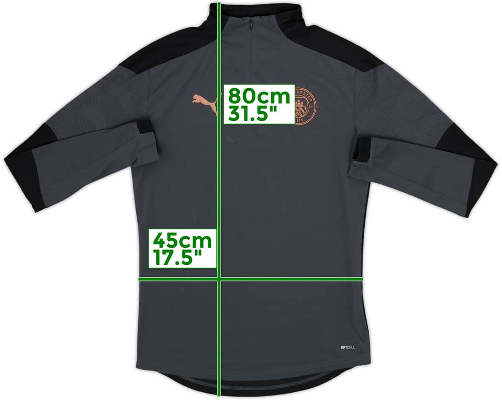 2019-20 Manchester City Puma 1/4 Zip Drill Top - 7/10 - (S)