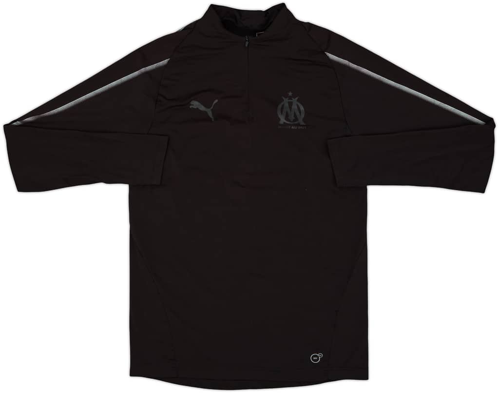 2018-19 Olympique Marseille Puma 1/4 Zip Training Top - 8/10 - (S)