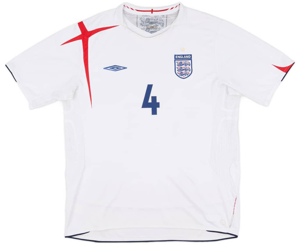 2005-07 England Home Shirt Gerrard #4 - 6/10 - (XL)