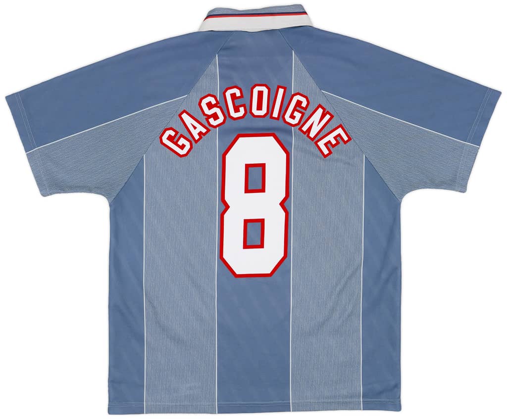 1996-97 England Away Shirt Gascoigne #8 - 8/10 - (L)