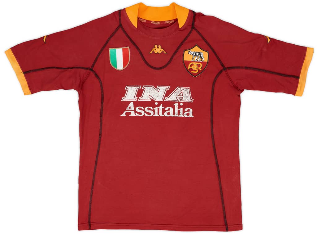 2001-02 Roma Home Shirt - 5/10 - (L)