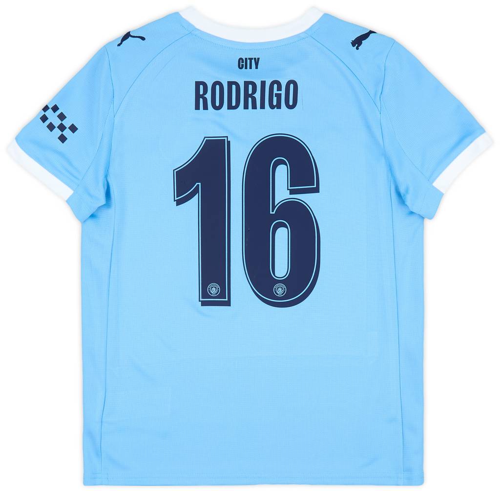2025-26 Manchester City Home Shirt Rodrigo #16 (KIDS)