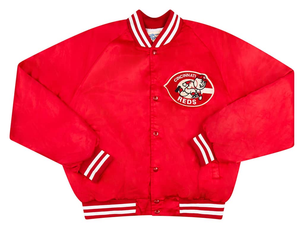 1990s Cincinnati Reds Chalk Line Satin Varsity Jacket L