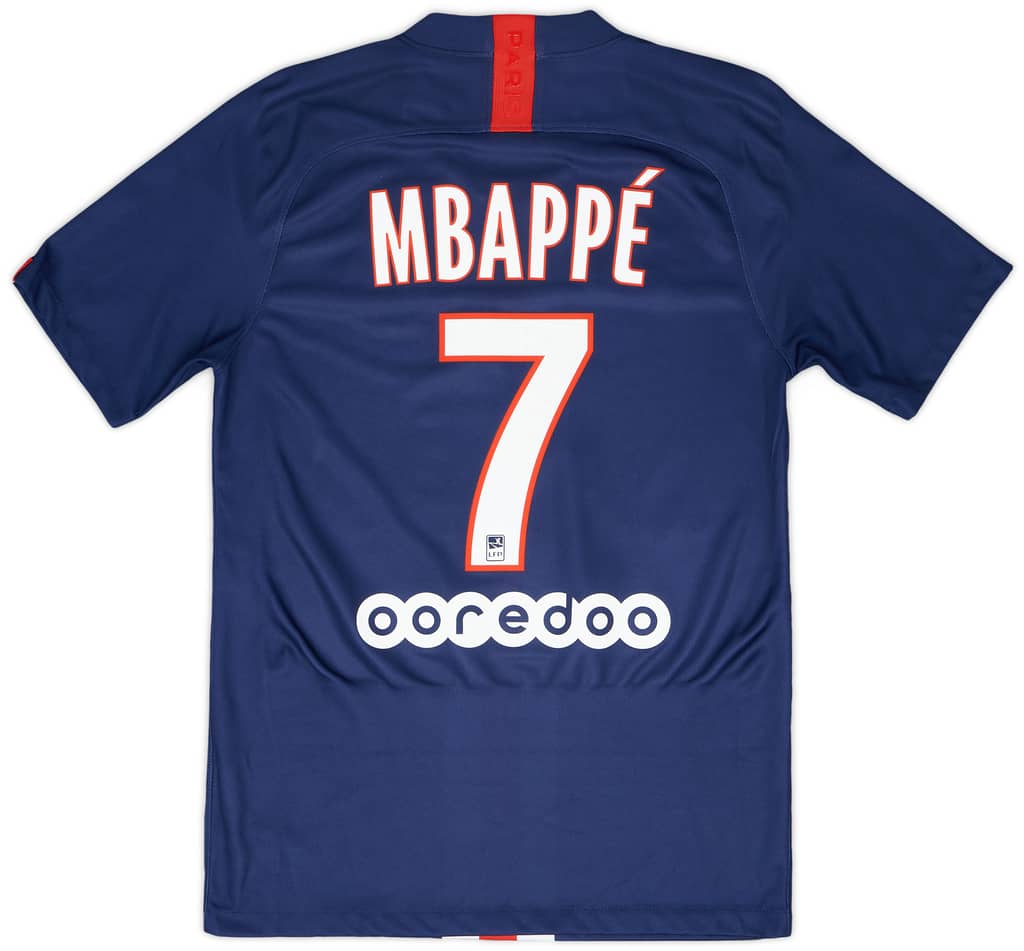 2019-20 Paris Saint-Germain Home Shirt Mbappe #7 - 8/10 - (S)