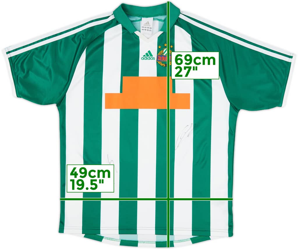 2003-04 Rapid Vienna Signed Home Shirt - 9/10 - (XL.Boys)