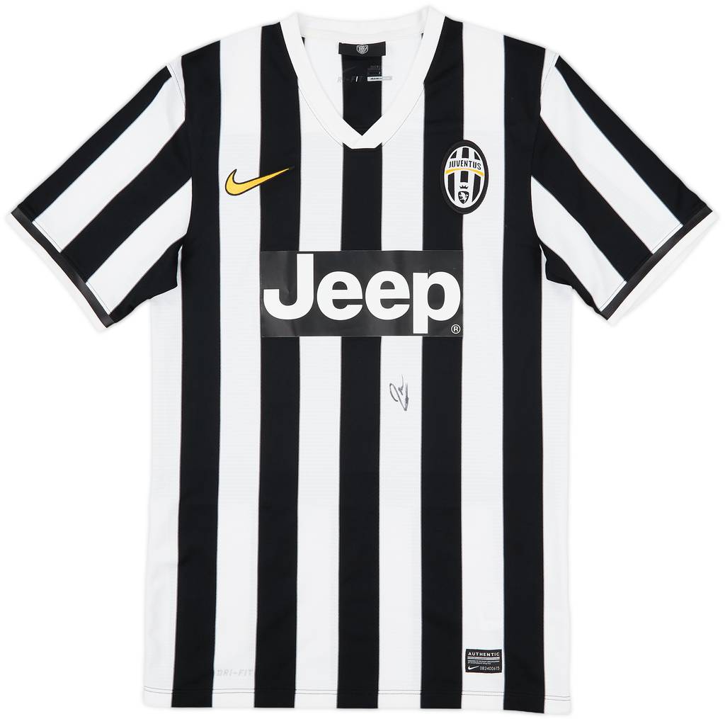 2013-14 Juventus Signed Home Shirt - 9/10 - (L)