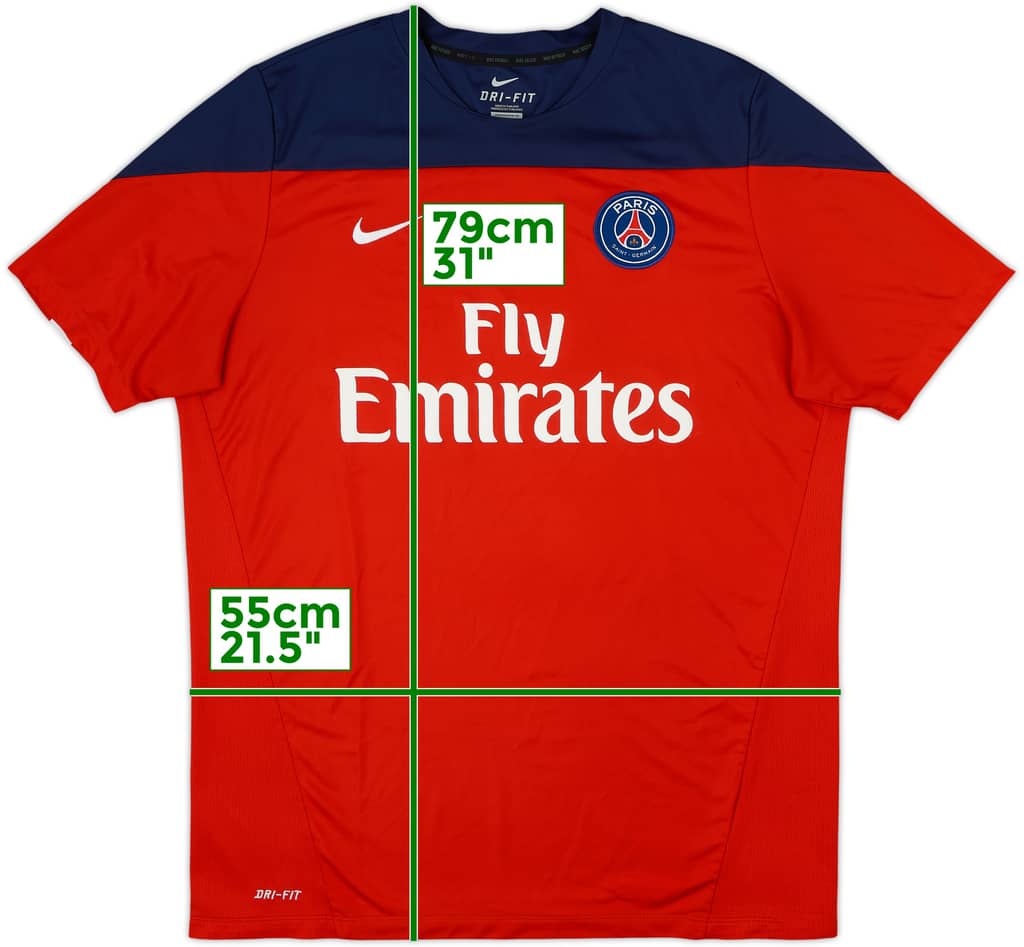 Camiseta Nike de entrenamiento del Paris Saint-Germain 2014-15 - 7/10 - (XL)