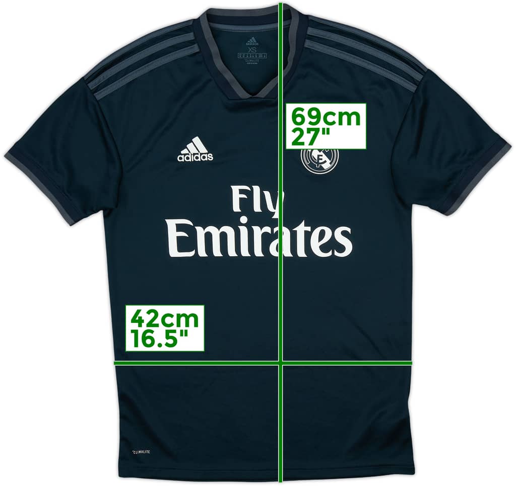 2018-19 Real Madrid Away Shirt - 9/10 - (XS)