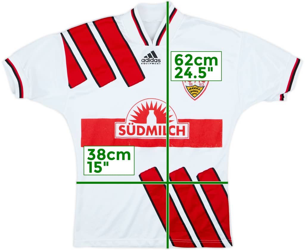 1993-95 Stuttgart Home Shirt - 8/10 - (Y)