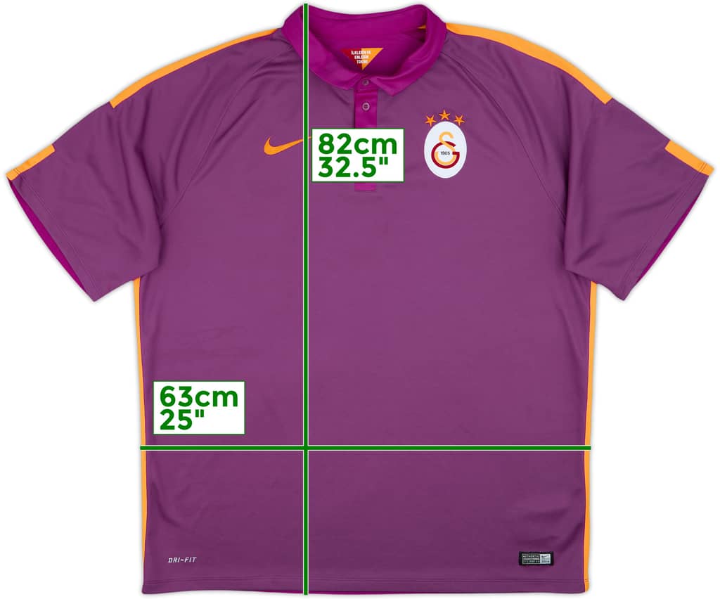 Camiseta de la tercera equipación del Galatasaray 2014-15 - 8/10 - (XXL)