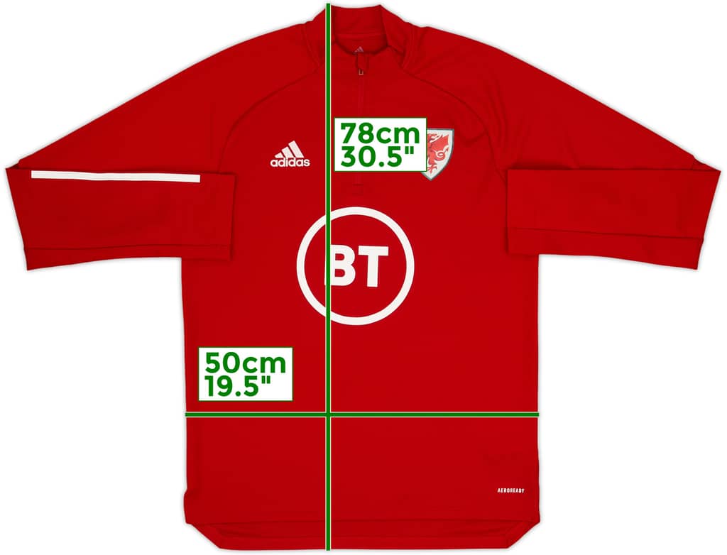 2019-20 Wales adidas 1/4 Zip Drill Top - 10/10 - (M)