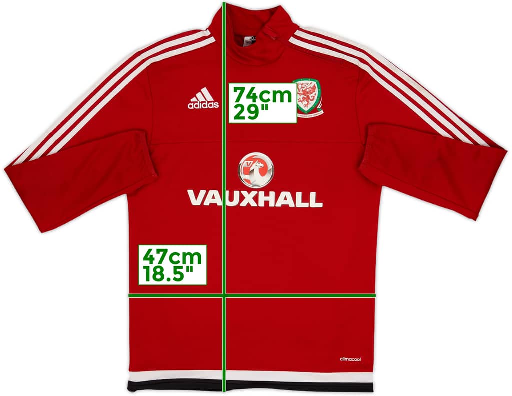 2016-17 Wales adidas 1/4 Zip Drill Top - 7/10 - (S)
