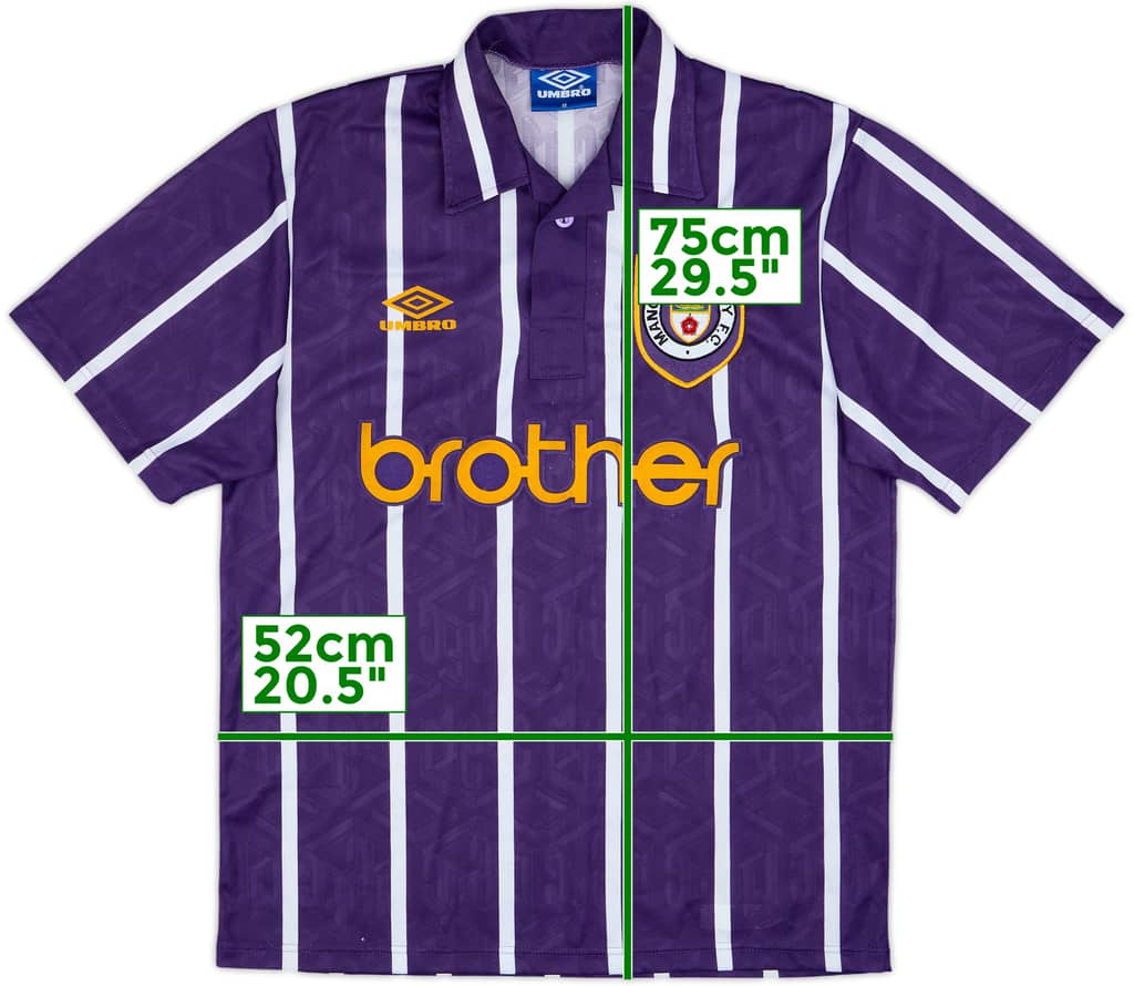 Camiseta de visitante del Manchester City 1993-94 - 9/10 - (M)