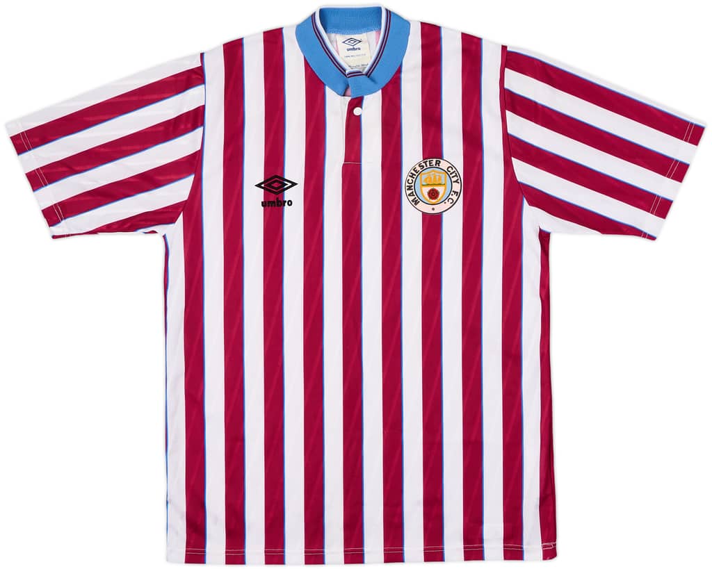 Camiseta de visitante del Manchester City 1988-90 - 8/10 - (S)