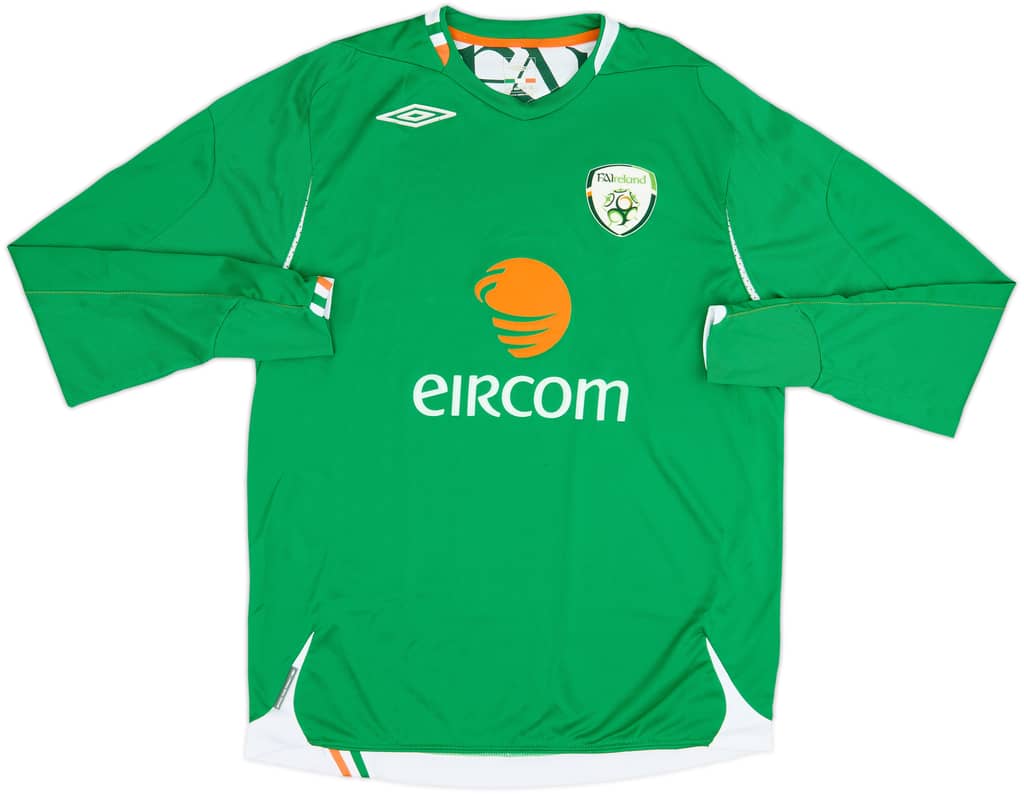 2006-08 Ireland Home L/S Shirt - 9/10 - (L)