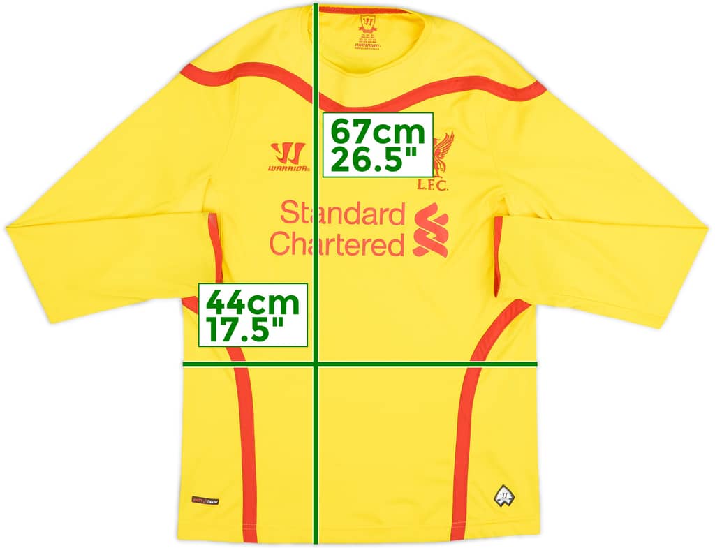 2014-15 Liverpool Away L/S Shirt - 9/10 - (XL.Boys)