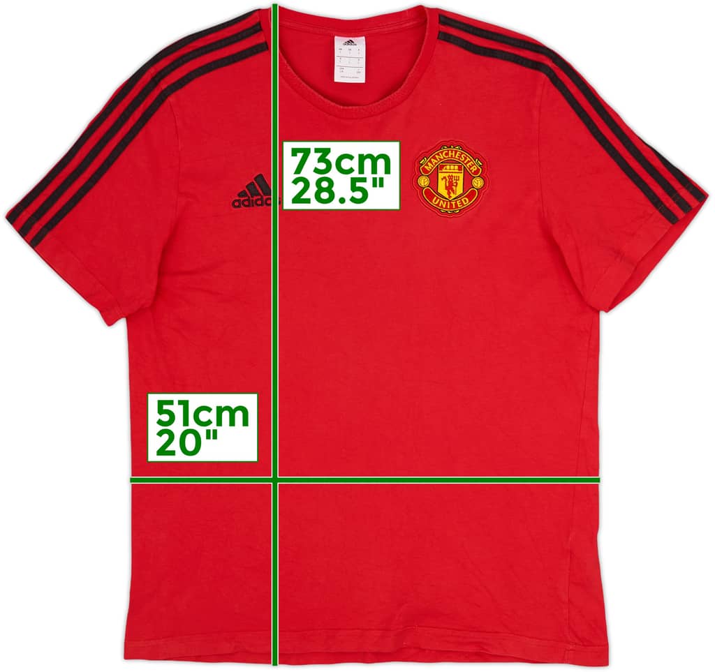 2018-19 Manchester United adidas Cotton Tee - 9/10 - (L)